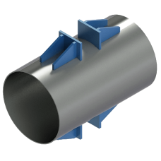 Опора неподвижная лобовая двухупорная усиленная Т6.13 720х12х280х980х380 мм Серия 4.903-10 Выпуск 4