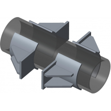 Опора неподвижная двухупорная усиленная для тепловых сетей ТС-662.00.00 1020х360х290х1284 мм Серия 5.903-13 выпуск 7-95 99,2 кг