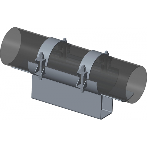 Опора неподвижная бугельная с корпусом для тепловых сетей ТС-671.00.00 920х500х680х200 мм Серия 5.903-13 выпуск 7-95 227,1 кг