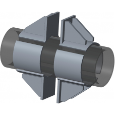 Опора неподвижная двухупорная усиленная с дополнительными подушками для тепловых сетей ТС-663.00.00 1020х360х290х1284 мм Серия 5.903-13 выпуск 7-95 141,2 кг