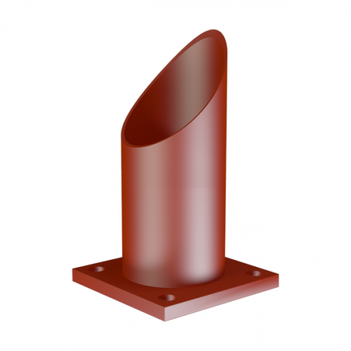 Опора неподвижная трубчатая для тепловых сетей исп. Б1 Ст20 133х100 мм ОСТ 36-146-88 1,3 кг