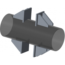 Опора неподвижная двухупорная для тепловых сетей ТС-660.00.00 377х140х162х580 мм Серия 5.903-13 выпуск 7-95 14,1 кг