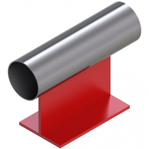 Опора неподвижная приварная тавровая для тепловых сетей исп. А11 09Г2С 76х170х100 мм ОСТ 36-146-88 1,8 кг