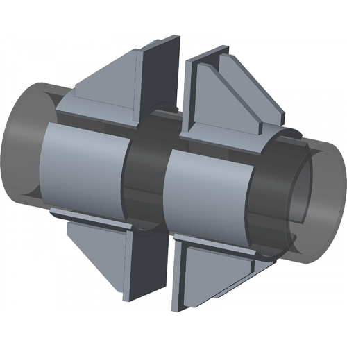 Опора неподвижная двухупорная усиленная с дополнительными подушками для тепловых сетей ТС-663.00.00 426х160х200х676 мм Серия 5.903-13 выпуск 7-95 46,04 кг